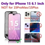 A3090 A2846 A3089 A3092 InCell Pantalla Iphone 15 LCD Display Touch Screen Digitizer Assembly Iphone 15 LCD Replacement (New)