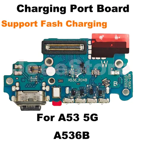 S58ce719df44646dca04603b2a37ab5f7l_480x480q75 Charging Port Board Samsung A73 A53 A33 A23 A13 A03 4G 5G A03S Microphone Module Fast Charge Connector USB Dock Flex Cable (New) - Image 1