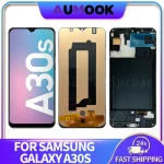64 AMOLED LCD Samsung Galaxy A30s A307F LCD Display Touch Screen Digitizer Assembly With Frame A307G LCD Replacement Parts (New)