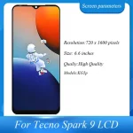 66 Tecno Spark 9 KG5p LCD Display Touch Screen Digitizer Assembly Tecno Spark 9 LCD Replacement Repair (New)