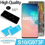 6.1''Dynamic AMOLED Display with frame for Samsung S10 LCD SM-G9750 G975F Touch Screen LCD Digitizer Repair parts (New)