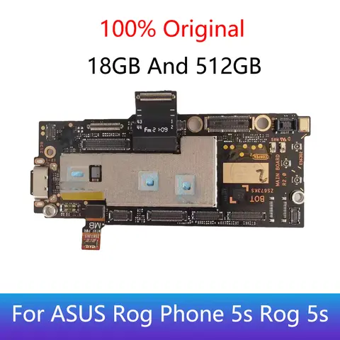 S62feee5ecbdd4453bc6ba84831cc0c3a5_480x480q75 100% Original Unlocked Mobile Electronic Panel For ASUS ROG PHONE 5s Rog 5 Mainboard Motherboard Circuits With ROM (New) - Image 1