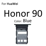 Sim Card Tray Socket Slot Reader Adapter HuaWei Honor 90 Pro GT Lite Smart Micro SD Card Holder Connector Container Parts (New)