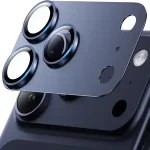 iPhone 17 Pro Camera Lens Protector Metal Aluminum Alloy Tempered Glass Camera Screen ProtectorDeep Blue Titanium (New)