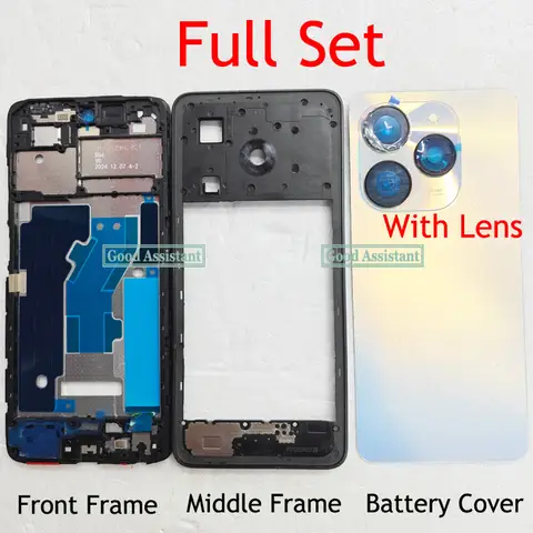 S6b9c6579044d4a3aafd4699591716d929_480x480q75 Tecno Pop 8 BG6h BG6i Back Battery Cover Lens Glass Middle Frame Front Frame Door Housing Case Parts LCD Faceplate Frame (New) - Image 1
