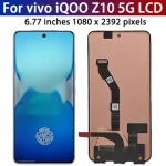 677''New vivo iQOO Z10 5G LCD Display Touch Screen Digiziter Assembly Replacement With Fingerprint (New)