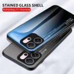 Gradient Tempered Glass Case For OPPO A6 Pro A6X Reno 13 14 13F 14F 15F 5G Realme C71 C85 15T 15 16 Plus Colorful Phone Cover (New)