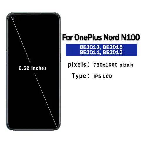 S70ba1cd6961443549ef4baea45b19894C_480x480q75 IPS LCD OnePlus Nord N100 BE2013 LCD Display Touch Screen Digitizer OnePlus Nord N100 BE2015 BE2011 LCD Screen Replace (New) - Image 1