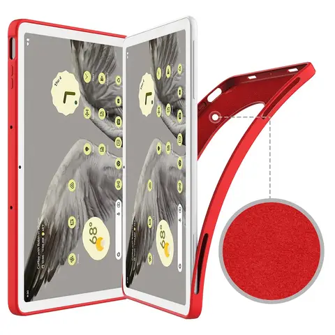 S70fa2b3cb4904fe59b968f11af861586N_480x480q75 Shockproof Funda Google Pixel Tablet 1095'' Case Liquid Silicone Protection Soft Cover with Silicone Strap (New) - Image 1