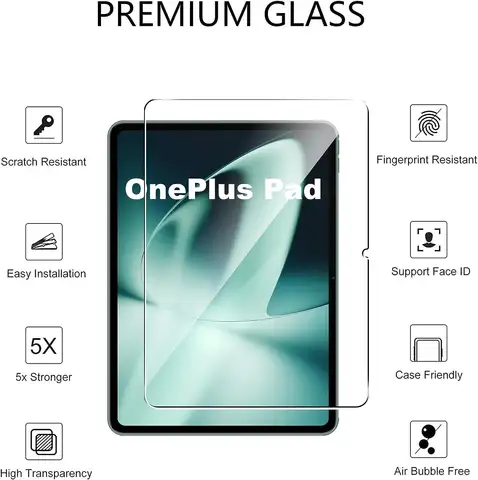 S724f7c8767584bc2bae6d4e27f5b7c03o_480x480q75 9H Tempered Glass Screen Protector OnePlus Pad 1161 Inch 2023 Tablet Bubble Free Ultra Clear Protective Film One Plus (New) - Image 1