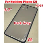 Original 67'' Nothing Phone (2) Back Battery Cover Phone 2 A065 Housing Rear Case Phone2 Glass Lid phone two Replace (New)