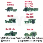 Good quality Repair USB Charging Port Connector Board Flex Cable Infinix Hot 9 Play X655 X680 X688 10 X682 10T X689 20i X665 (New)