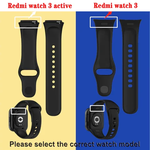 S77f0549ed9ab43f1b993d4999e38c8b2F_480x480-1 Official Strap Xiaomi Redmi Watch 3 Active Silicone Strap Smart Watch Wristbs Redmi Watch 3 Bracelet B Accessories (New) - Image 1