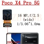 Front Facing Camera Xiaomi Poco X6 Pro X5 Pro X4 Pro X3 Pro X3GT X4GT Frontal Selfie Camera Module Flex Cable Parts (New)