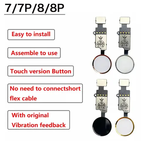 S79e45eae9d97475394411a92882ea75dX_480x480q75 Home Button Flex Cable iPhone SE 2022 SE 2020 7 8 7 Plus 8 Plus - Fingerprint NO Touch ID With Screwdriver (New) - Image 1