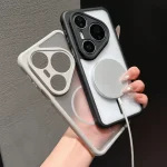 Shockproof Translucent Wireless Charging Magnetic Case Huawei Pura 80 Pro 70 Pro 90 Slim Matte Hard Camera Protection Cover (New)