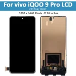 Original AMOLED vivo iQOO 9 Pro LCD Display Touch Screen Digitizer Assembly Replacement V2172A I2022 LCD Screen (New)
