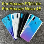 Glass Battery Back Cover For Huawei P30 Lite Nova 4e Rear Housing Door Panel With Camera Lens Replacement+Sticker Bangladesh
