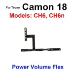 Audio Power Volume Flex Cable Tecno Camon 17 17P 18 18P 19 20 30 Pro Premier Neo Power Volume Flex Cable Flex Ribbon Repair (New)