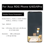 AMOLED OEM 678 Asus ROG Phone 6 Pro AI2201_D AI2201_C AI2201_F LCD Display Touch Screen Digitizer Assembly ROG6 LCD (New)