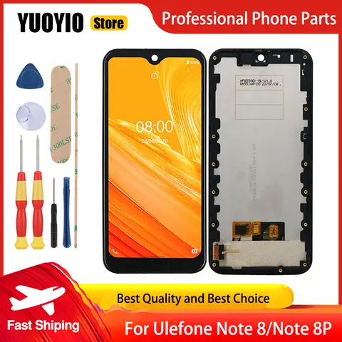 S82ce0704d7fb47e7acde74eb7618d4c9e_480x480q75 Touch Display Ulefone Note 11P Note 12P Note 8P Note 9P With Frame Screen LCD Replacement Parts Free Disassemble Tool (New) - Image 1
