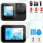 Screen Protector GoPro Hero 13 12 11 10 9 Black HD Clear 9H Hard Tempered Glass Film GoPro Hero13 Front Back Screen Film (New)