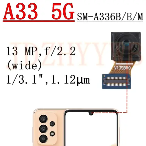 S84cd1ac777884ca5bcdab1ddd14ea9c1G_480x480q75 Front Rear Camera Samsung Galaxy A33 A336B A336E Frontal Selfie Wide Back Facing Main Camera Module Flex Cable Replacement (New) - Image 1