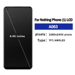 New AMOLED Display Nothing Phone (1) LCD Display Screen Touch Panel Digitizer Nothing Phone (1) A063 LCD Screen Replace (New)