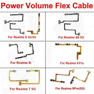 S85cd0016f6ea4f39b5055b639f05fd47V_300x300q75 Power Volume Buttons Flex Cable Realme 8 8i 8S 8 9 Pro 7 4G 5G Side Power Volume Keys Flex Ribbon Mini Trigger Parts (New) - Image 1