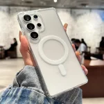 Magnetic Original Transparent Phone Case Samsung Galaxy S26 S25 S24 S23 S22 S21 Plus Ultra FE Edge Magsafe Clear Cover (New)
