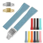 Denique Mosaic CTS Watch Strap Cartier Tank Cartier Dumont Quick Release Spring Clasp Buckle Diver FKM Rubber Watch B (New)