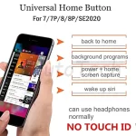 2pcs Universal Home Button Flex Cable for iPhone 8 7 Plus SE 2022 Menu Return ALL Fuction No Fingerprint Mix Color (New)