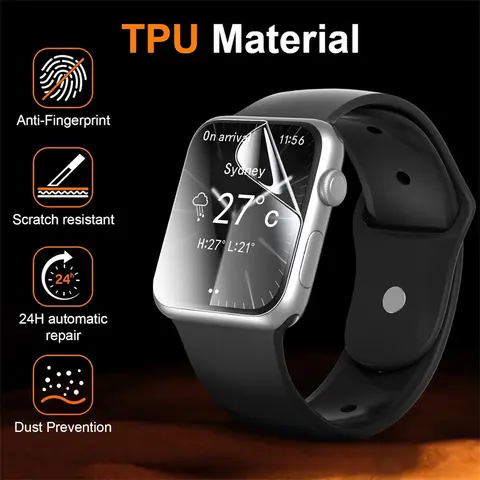 S8ee45af26ef94ea8bd9538b9600532652_480x480q75 1-5Pcs Hydrogel Film Apple Watch 11 10 9 8 7 46mm 42mm Screen Protector iWatch Series 7 6 5 4 SE3 44 40 45mm (New) - Image 1