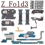 USB Charging Port Board Samsung Z Fold 3 Fold3 F926B N U Earpiece Loudspeaker Volume Signal Motherboard Spin Axis Flex Cable (New)