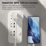 33W SuperVOOC USB Charger OPPO Find X9 X8 Pro K13 Reno 12 Realme 15 OnePlus 13 13R Nord 5 Type C Cable Fast Charging Adapter (New)