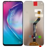 Black 66 Inch Tecno Camon 15 Camon15 CD7 LCD Display Touch Screen Digitizer Panel Assembly Replacement  With Frame (New)
