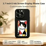 NFC Ink Screen Phone Case Aermy DIY Screen 4 Color Display Mobile Phone Cover iPhone 13 14 15 16 Pro Max (New)