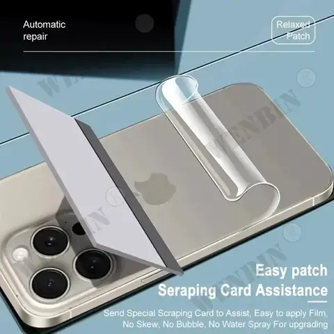 S94bb4ab26dfe40d0bf14510635709ff1f_480x480q75 5Pcs Hydrogel Film iPhone 16 15 14 13 12 11 Pro Max Plus Screen Protector iPhone SE 8 7 Plus XR X XS MAX 16e Back Film (New) - Image 1
