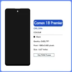 667'' TFT OLED Tecno Camon 18 Premier Display Touch Screen Assembly Digitizer Camon18 Premier CH9 LCD Display Parts (New)