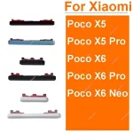 Power On/Off Switch Volume Buttons Xiaomi Poco X5 X6 Pro X6 Neo Power Volume Audio Side Keys Replacement Repair Parts (New)