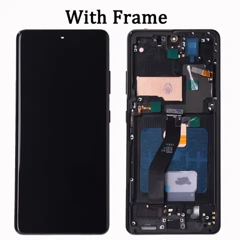 S96dde0c1b0c540f1a77a3af0ebc02bc2Q_480x480q75 AMOLED 100% Test Samsung S21 Ultra 5G G998 G998U Display Touch Screen Digitizer Samsung S21Ultra G998B LCD With Frame (New) - Image 1
