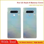 AAA LG Stylo 6 Q730 Housing Door Battery Cover Back Cover Rear Case Chassis Shell Style 6 K71 With Camera Lens Replacement (New)