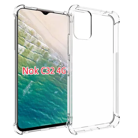 S9bd92740b6a6401a92cd790284d6df79U_480x480q75 Nokia C32 Case Air Cushion Shockproof Airbag Silicone Soft TPU Back Cover Matte Phone Case Nokia C32 NokiaC32 4G (New) - Image 1