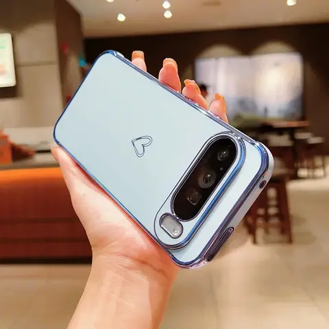 S9d5d6c0cf4a74c6d90b61569cbc24b58k_480x480q75 Elegant Girlish Love Heart Pattern Plating Glossy Silicone Case Google Pixel 10 9 Pro XL 8A Full-pack Anti-Drop Buffer Cover (New) - Image 1