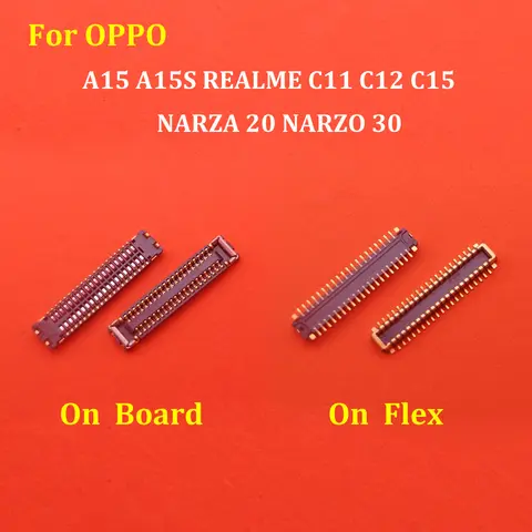 S9fbfc63ae0ec4660ab25fad714aa6cefZ_480x480q75 5-10pcs LCD Display Screen Flex FPC Connector 40pin OPPO A15 A15S REALME C11 C12 C15 NARZA 20 NARZO 30 Plug On Board (New) - Image 1