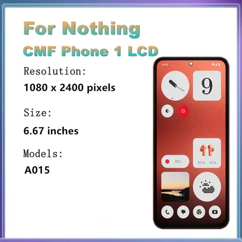 Sa25cd56b619d4990aa2e45cd95569bc7m_480x480q75 667 AMOLED Nothing CMF Phone 1 LCD A015 Display Touch Screen Digitizer Assembly Nothing CMF Phone One Display A015 (New) - Image 1