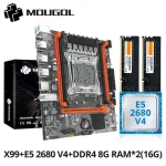 MOUGOL X99 Gaming Motherboard Kit with Intel Xeon E5 2680 V4 & DDR4 8Gx2 2133MHz Dual Channel ECC RAM M.2 NVME for Desktop PC (New)