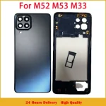 Full Housing Samsung Galaxy M53 5G M536 M33 M336 M52 M526 Middle Frame+Battery Cover Rear Door Back Case With Lens Replace (New)
