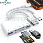 New 5 In 1 SD Card Reader USB HUB iPhone 12 13 14 15 16 17 Huawei USB 30 Type C to SD TF Card Memory Reader OTG Adapter (New)