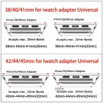 Connector Adapter Apple Watch Series 6 40mm 49mm B Connectors Apple Watch 44mm 45 41mm Stainless Steel 8 7 SE 5 4 3 9 (New)